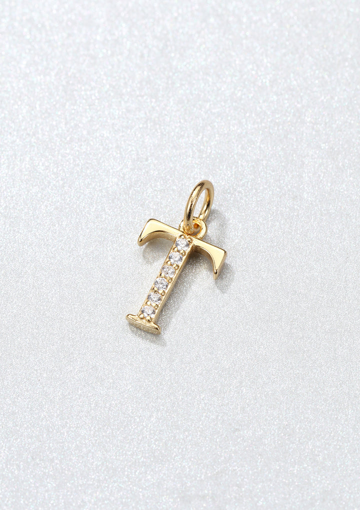 Pendentif Lettre Argent Sterling en Or