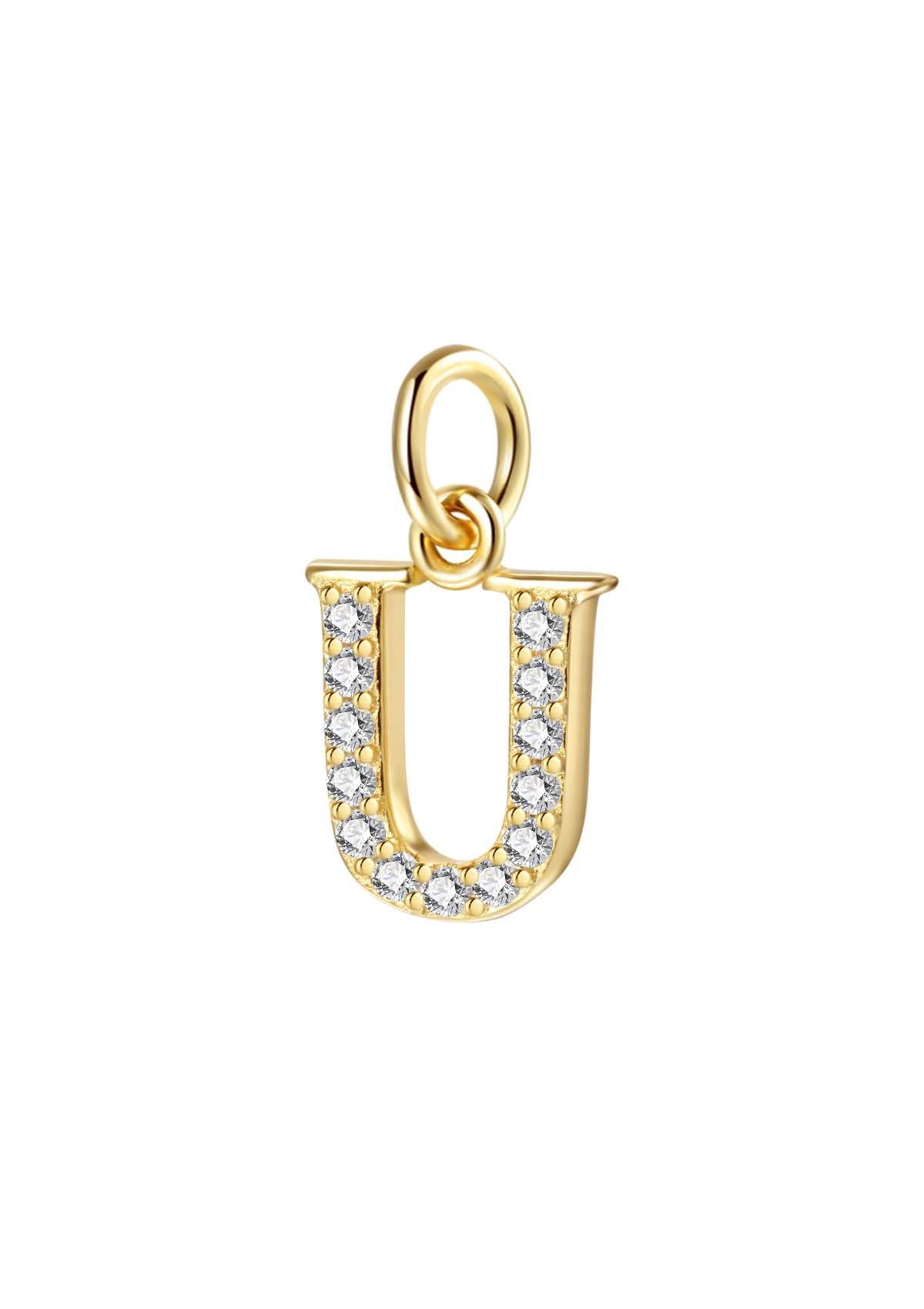 Letter Pendant Sterling Silver Gold