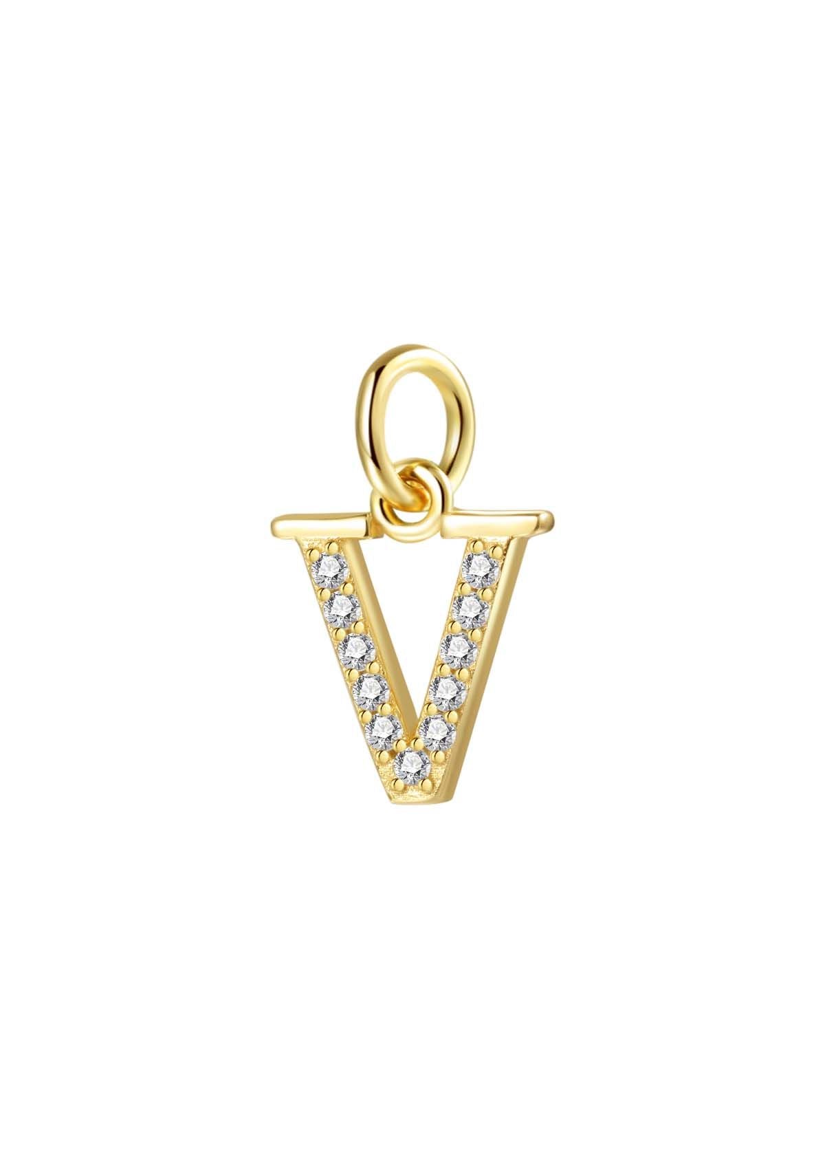 Letter Pendant Sterling Silver Gold