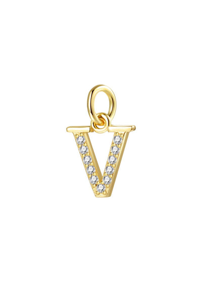 Letter Pendant Sterling Silver Gold