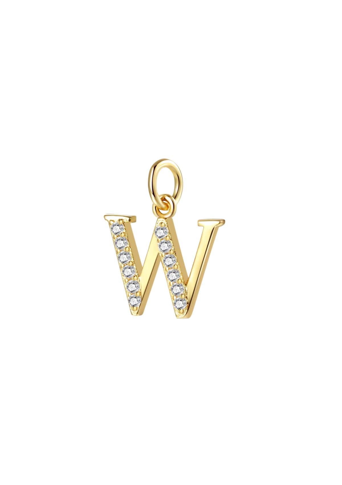 Letter Pendant Sterling Silver Gold