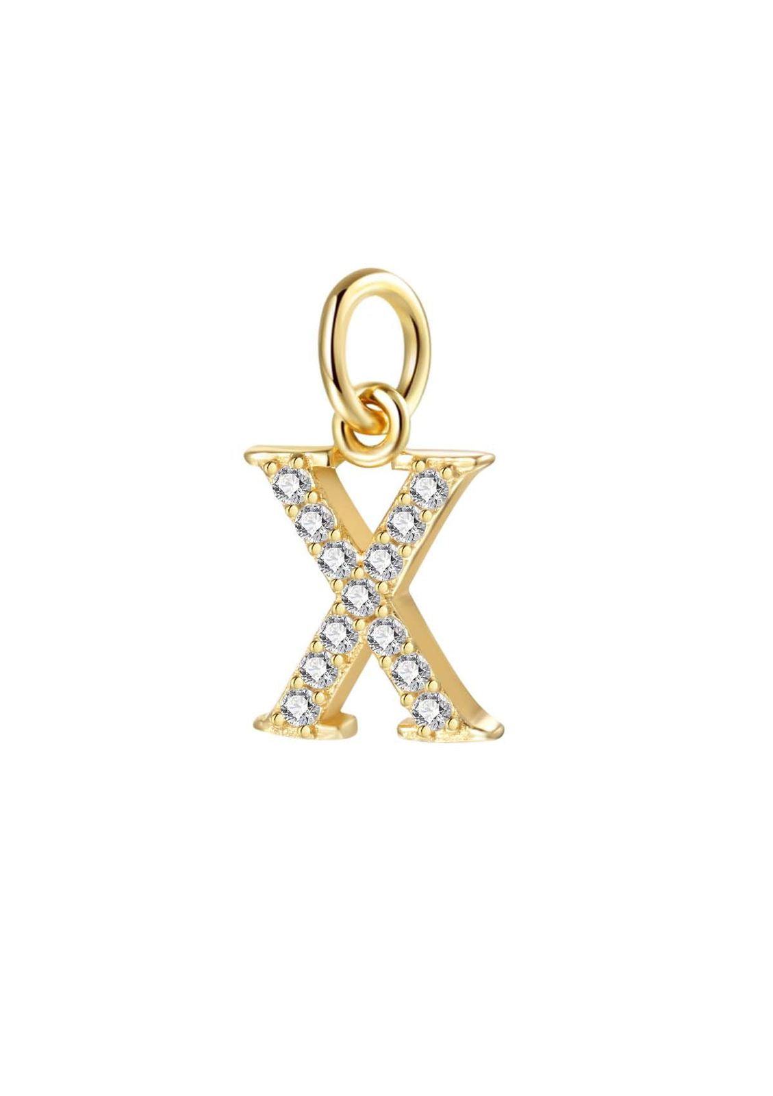 Letter Pendant Sterling Silver Gold