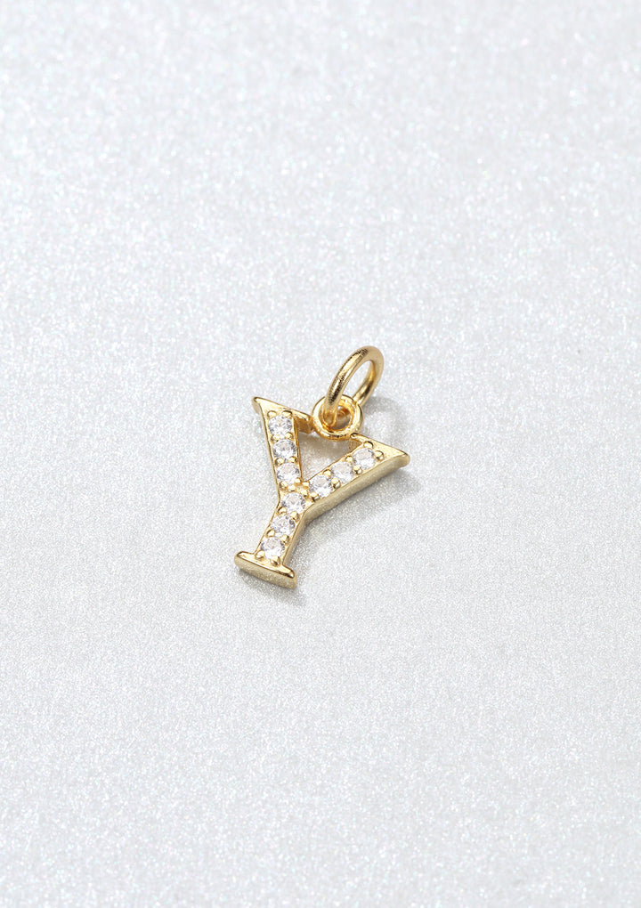Pendentif Lettre Argent Sterling en Or