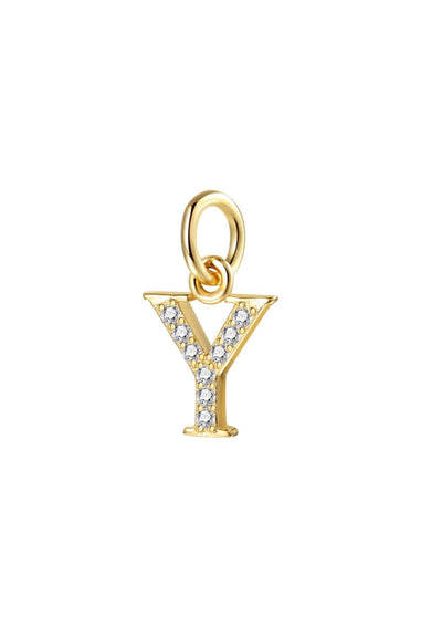 Letter Pendant Sterling Silver Gold