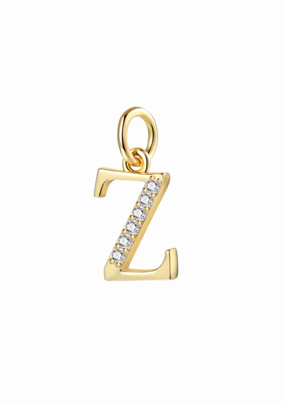 Letter Pendant Sterling Silver Gold