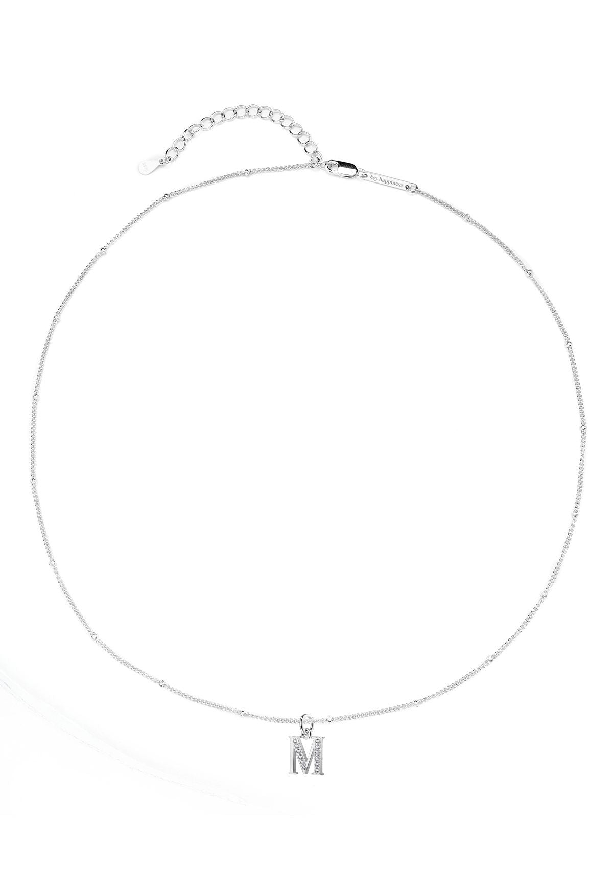 Collar Colgante Letra Plata de Ley 925