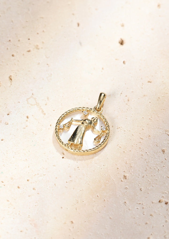 Libra Zodiac Pendant Necklace