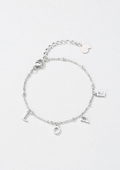 Bracelet Breloque Love en Argent