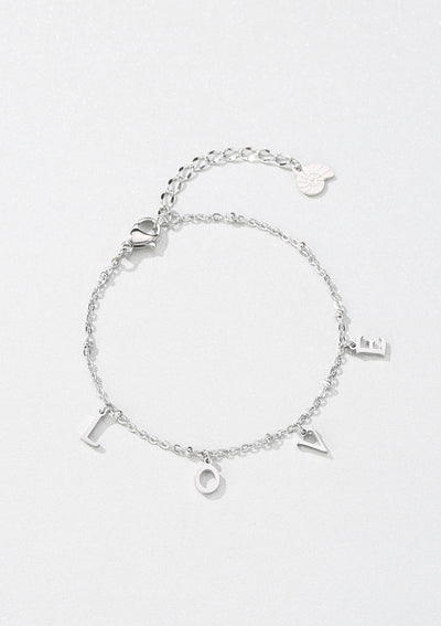 Love Charm Bracelet Silver