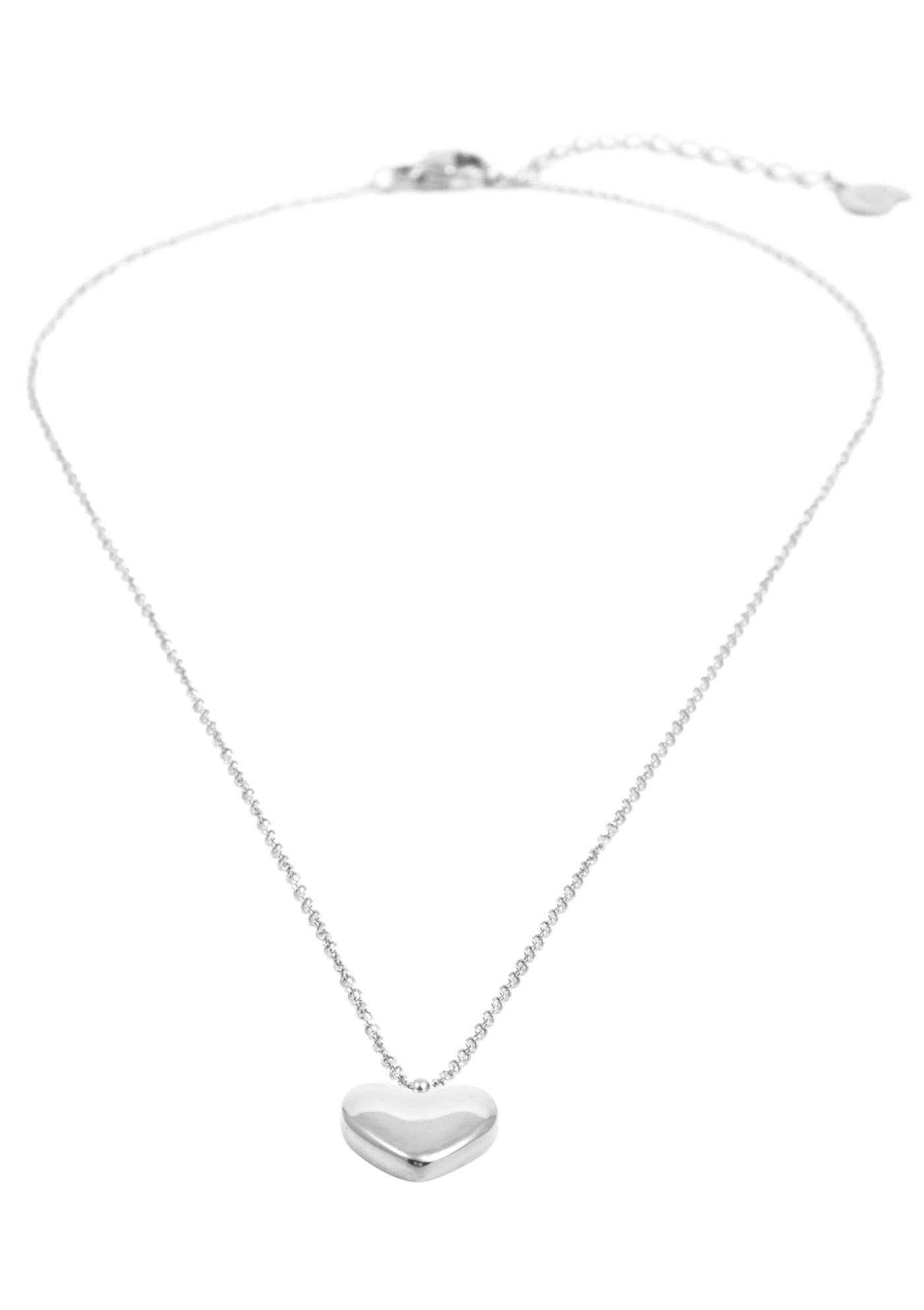 Kette Liebe Herz Anhänger in Silberfarbe