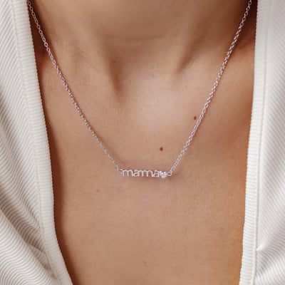 Collar Charms Corazones Mama Plata de Ley 925