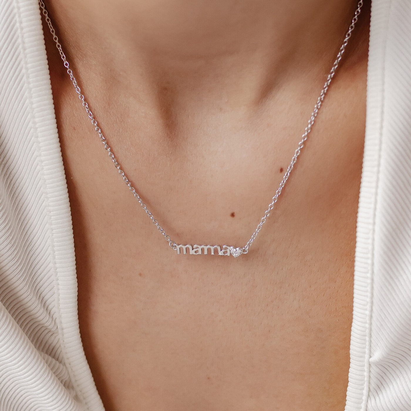 Love Mama Necklace Sterling Silver