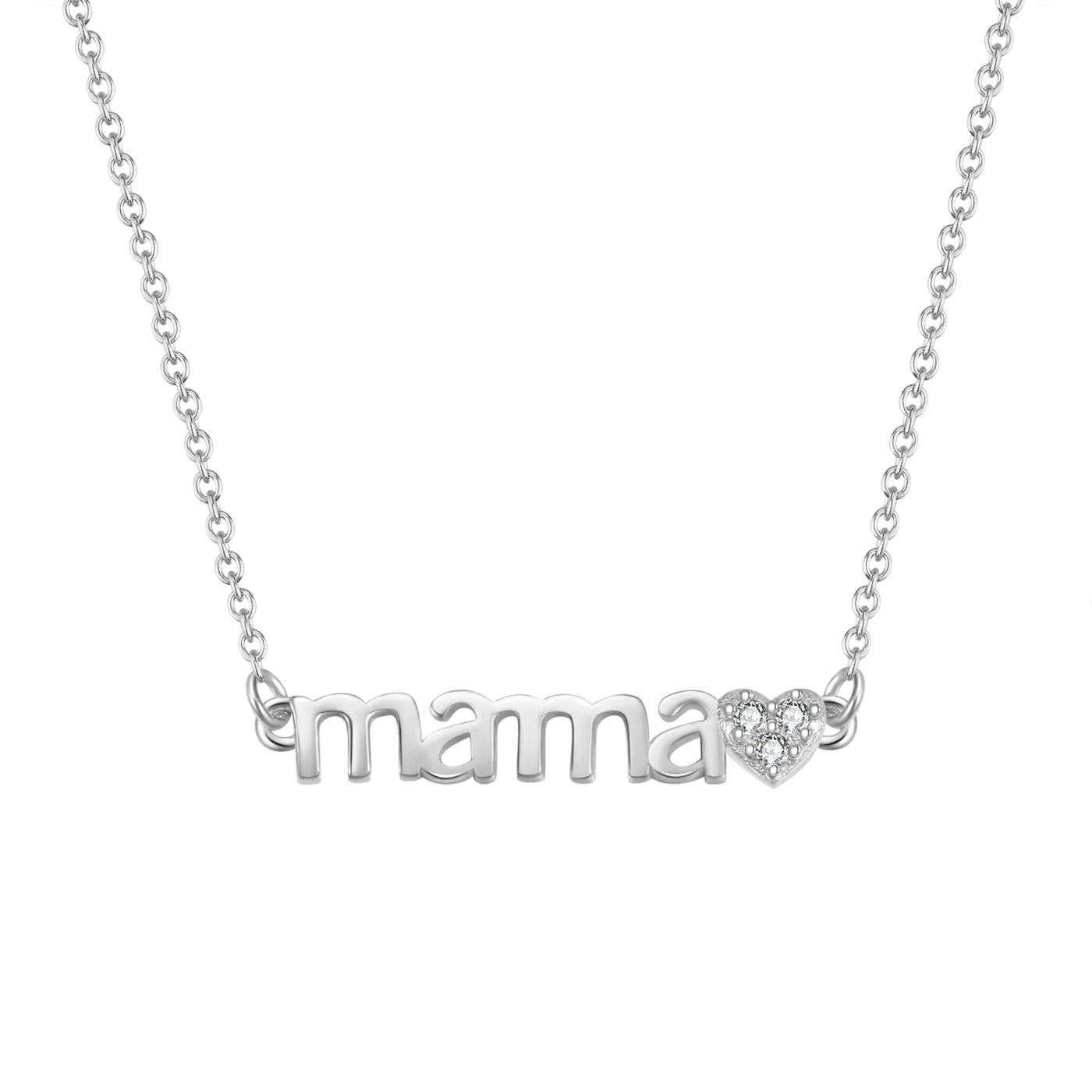 Collar Charms Corazones Mama Plata de Ley 925