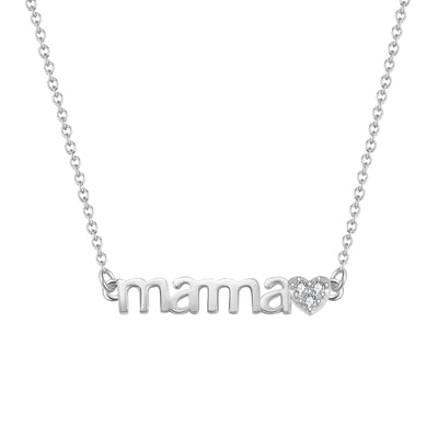 Collar Charms Corazones Mama Plata de Ley 925