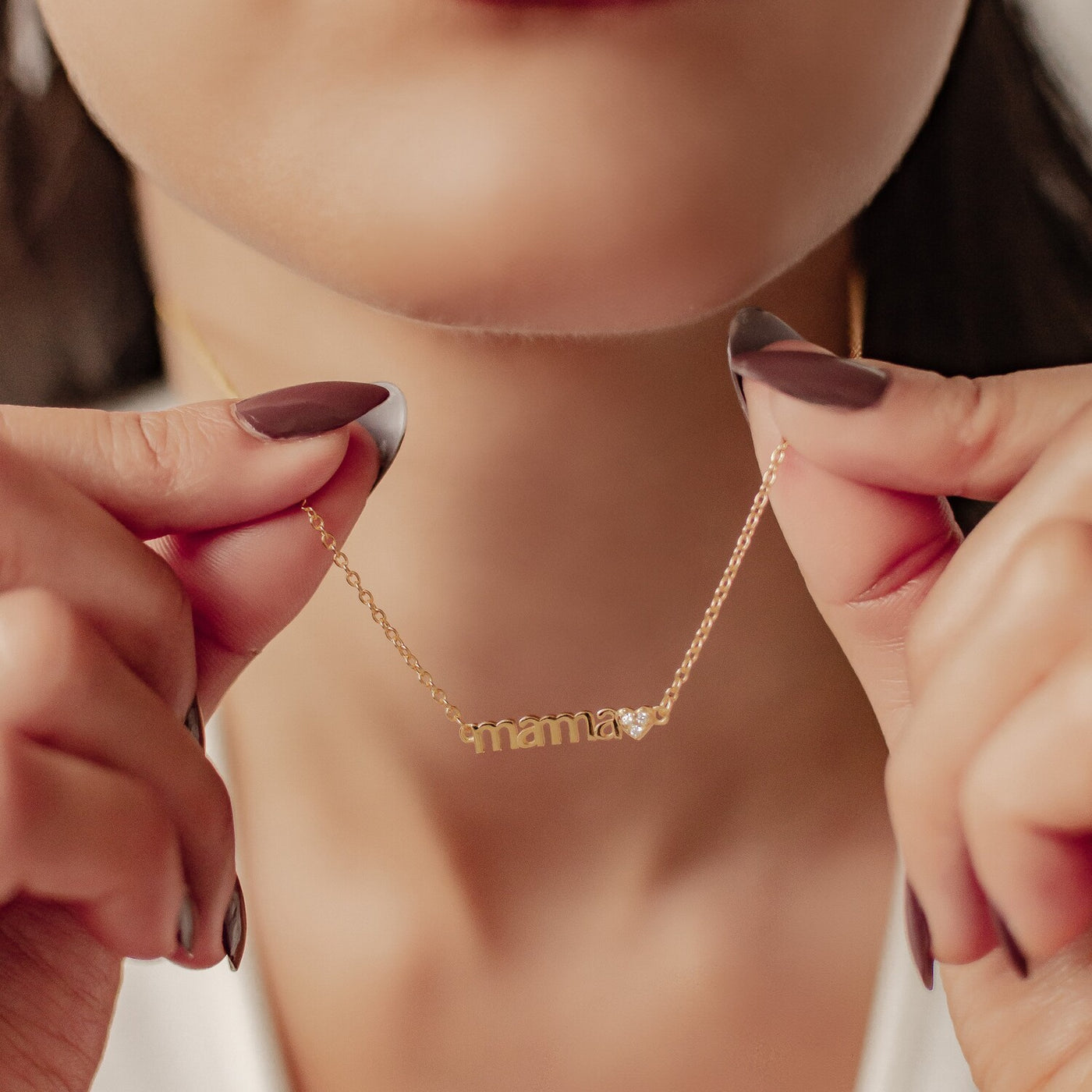 Collar Charms Corazones Mama Plata de Ley 925