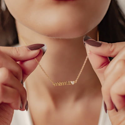 Collar Charms Corazones Mama Plata de Ley 925