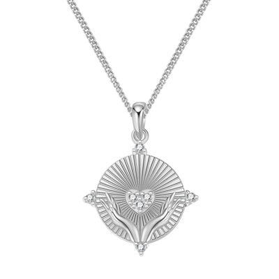 Love Pendant Necklace Sterling Silver
