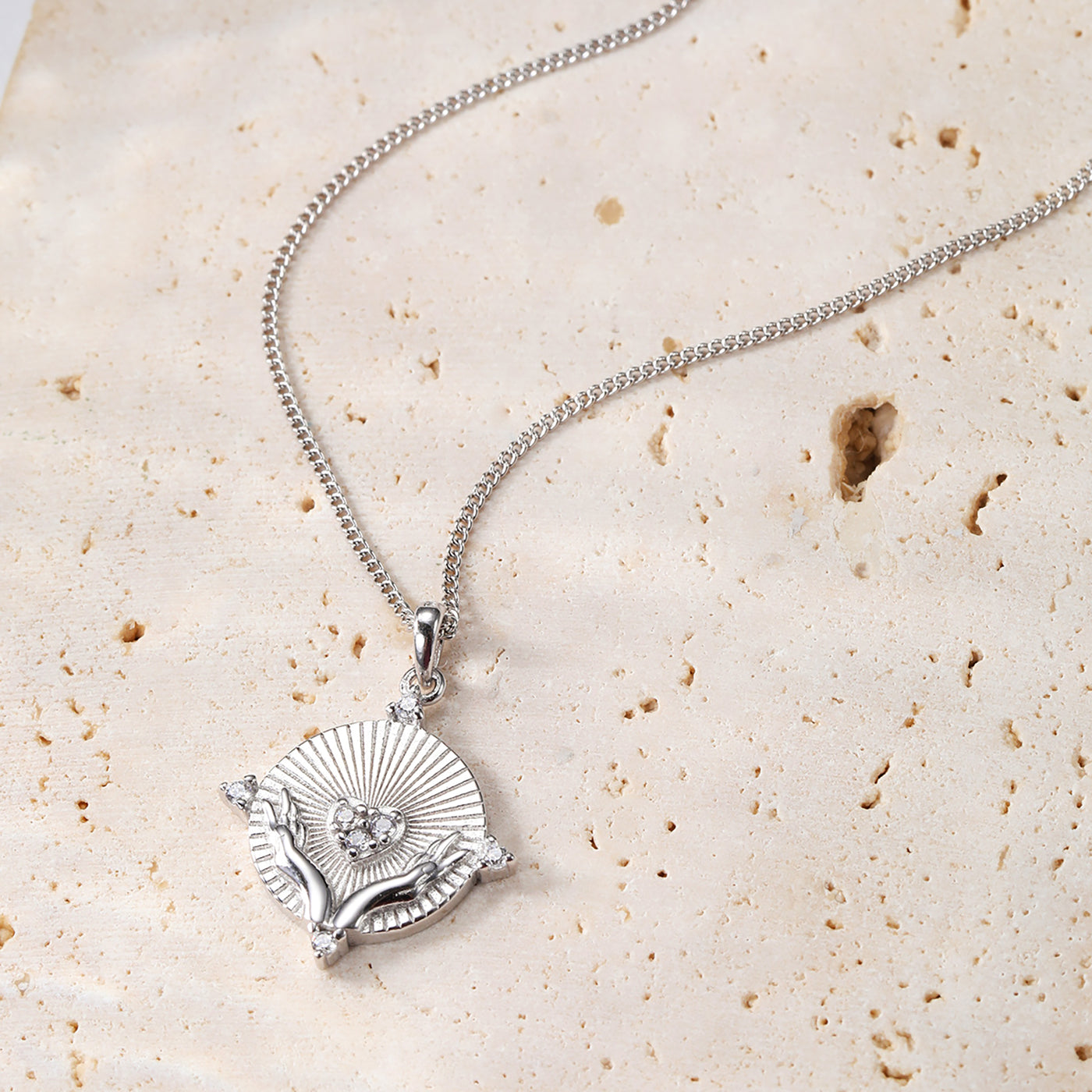 Love Pendant Necklace Sterling Silver