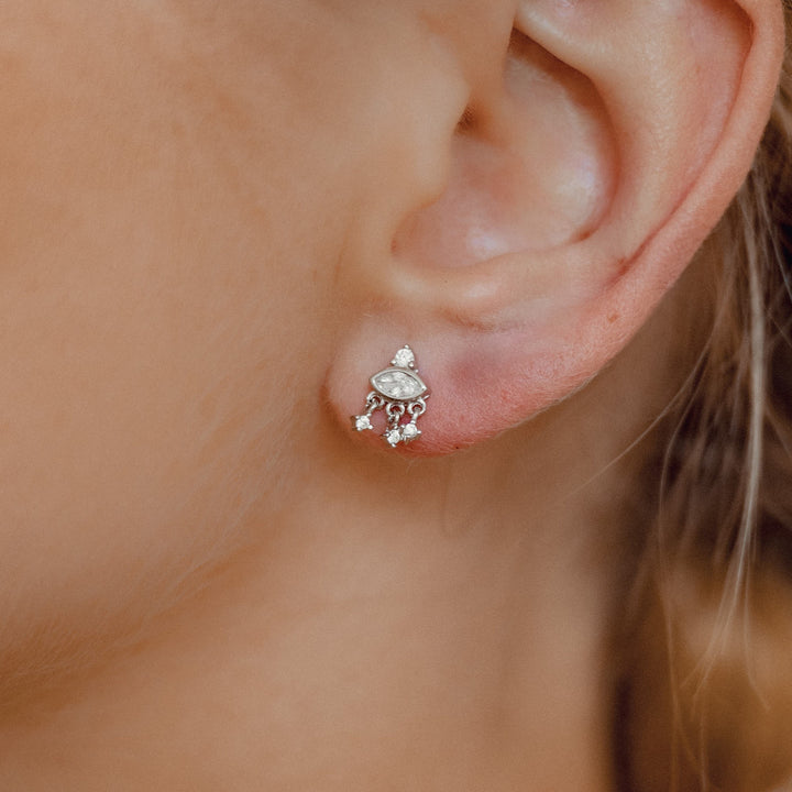Lucky Eye Stud Earrings Sterling Silver