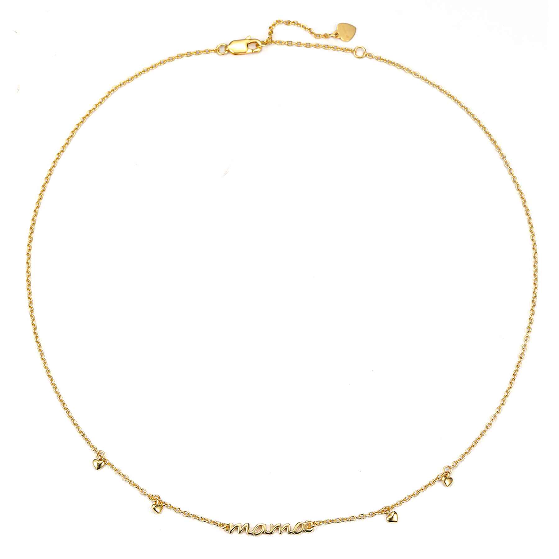 Collar Charms Corazones Mama Plata de Ley 925