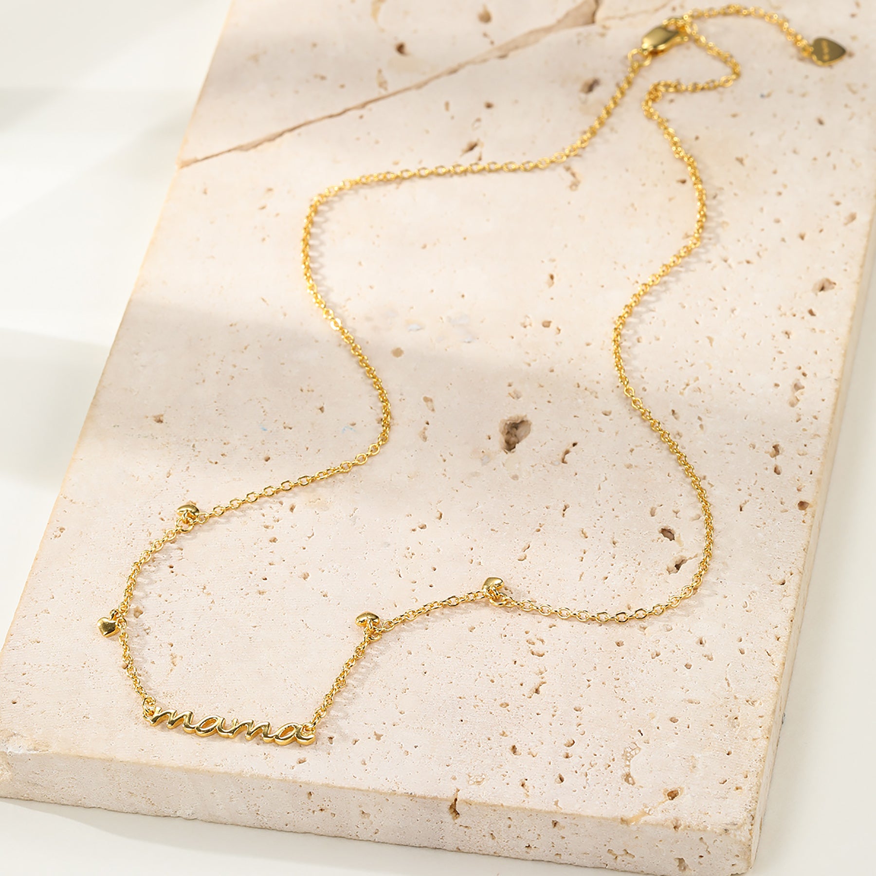 Collar Charms Corazones Mama Plata de Ley 925