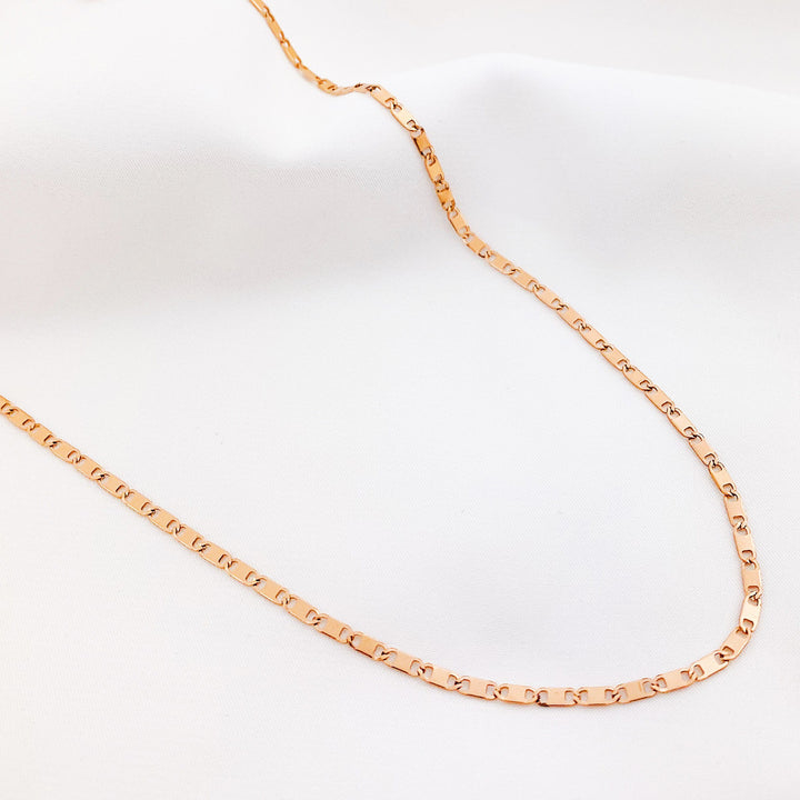 Mariner Chain Choker Necklace Rose Gold