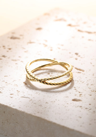 Meridian Ring Sterlingsilber in Gold