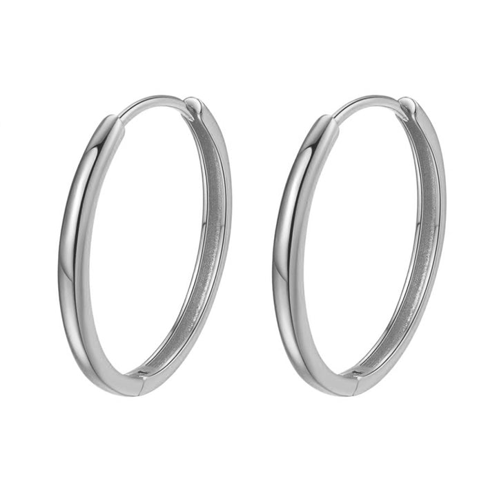 Chunky Creolen Mittelgroß Sterlingsilber