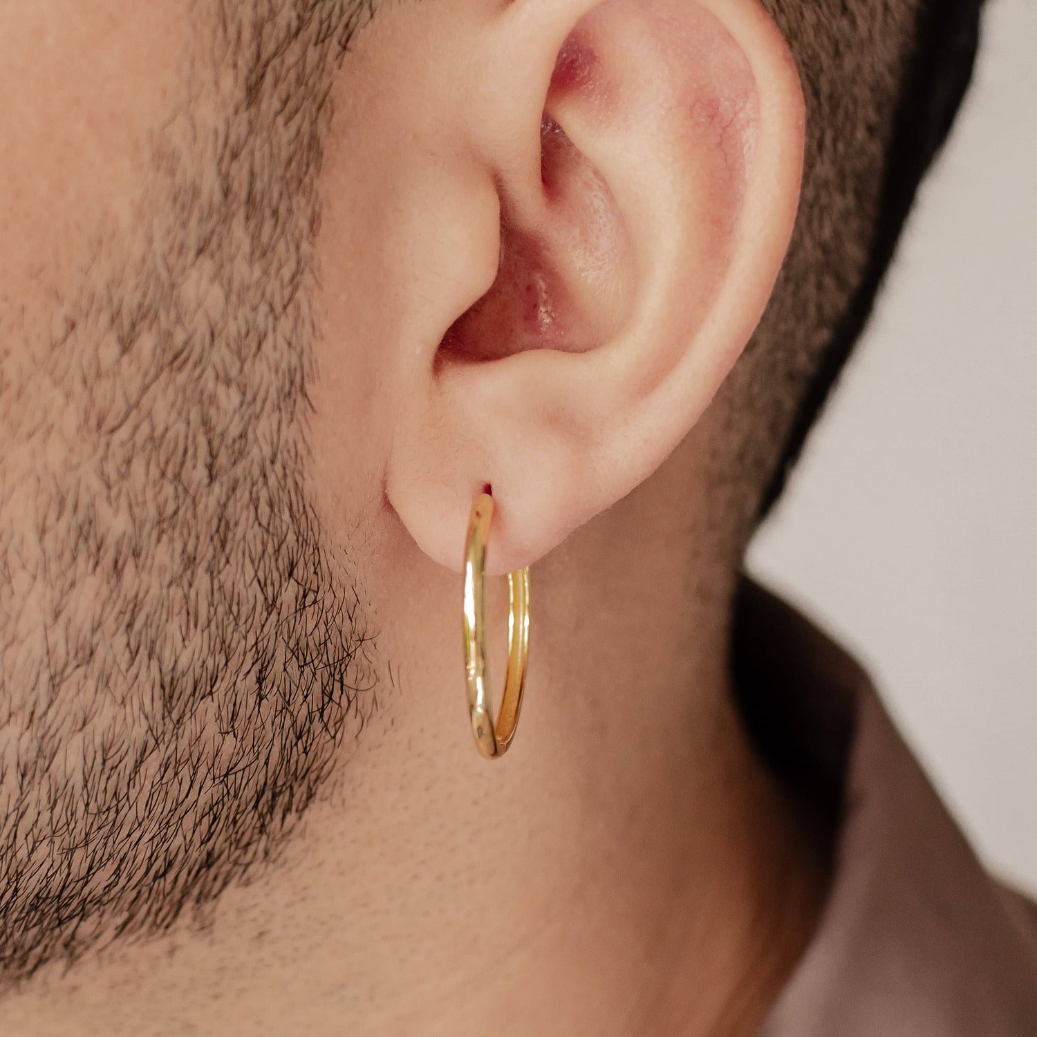 Pendientes Mid Aro Grueso en Plata de Ley 925