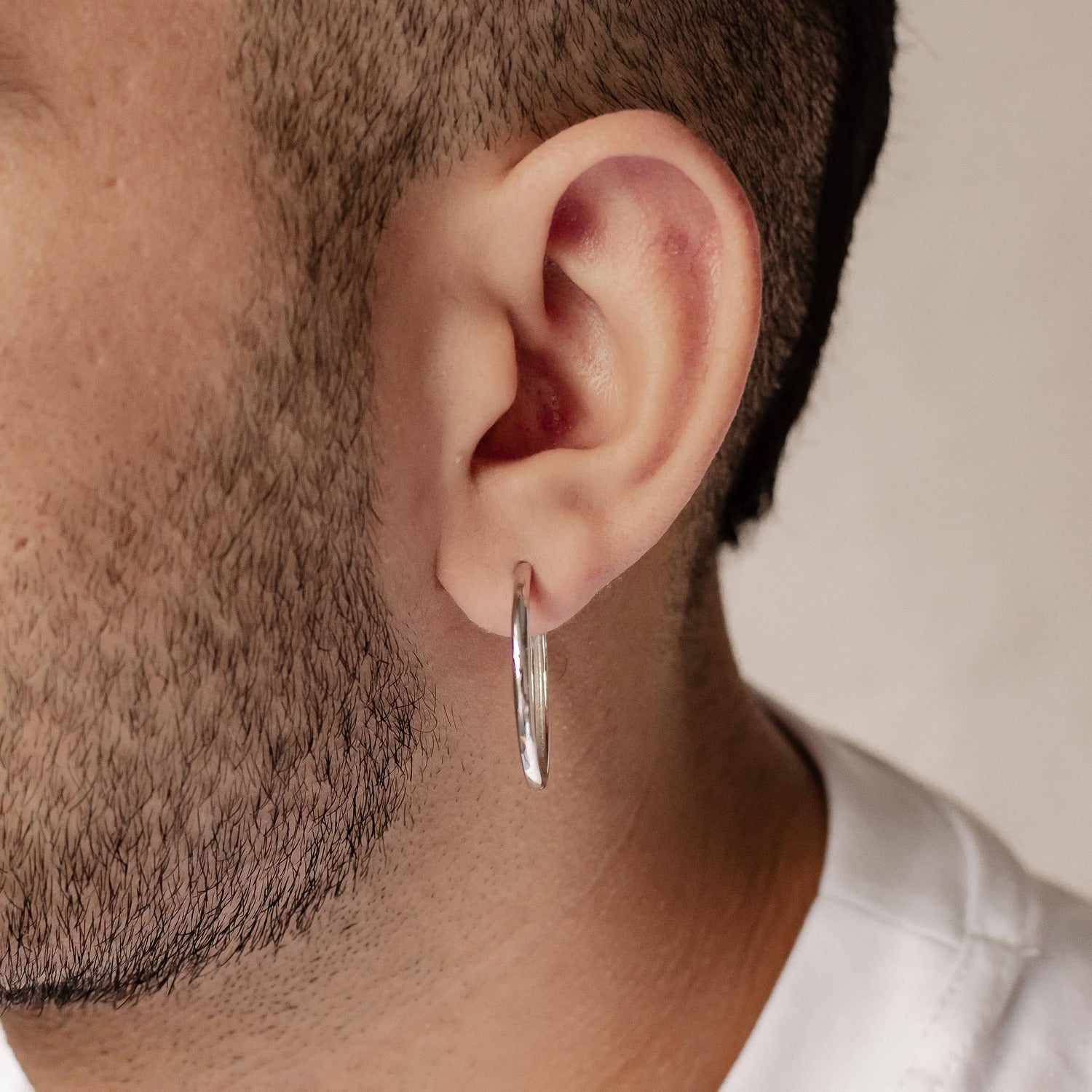 Pendientes Mid Aro Grueso en Plata de Ley 925