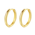 Pendientes Aro Simple Mediano Plata de Ley 925 en Oro