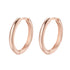 Mid Plain Hoop Earrings Sterling Silver Gold