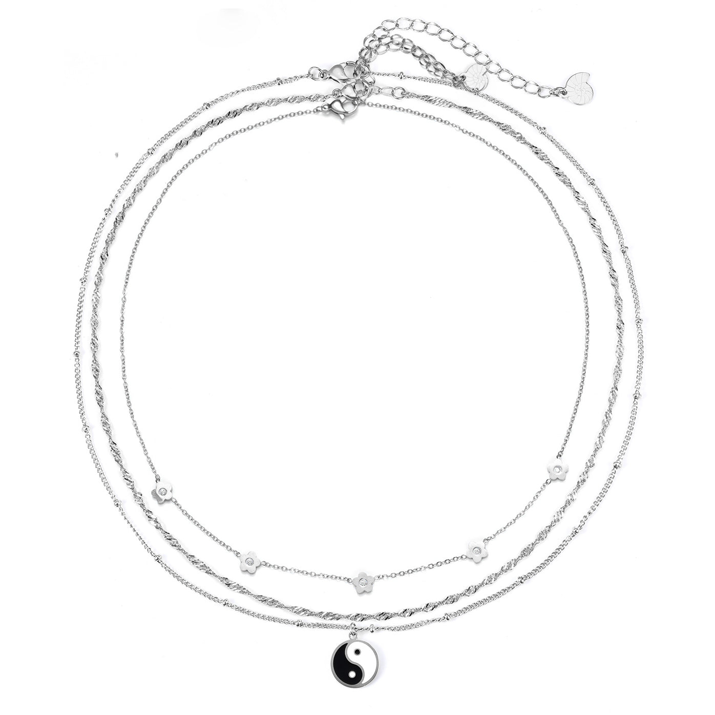 Achtsamkeit Layering Halskette Set