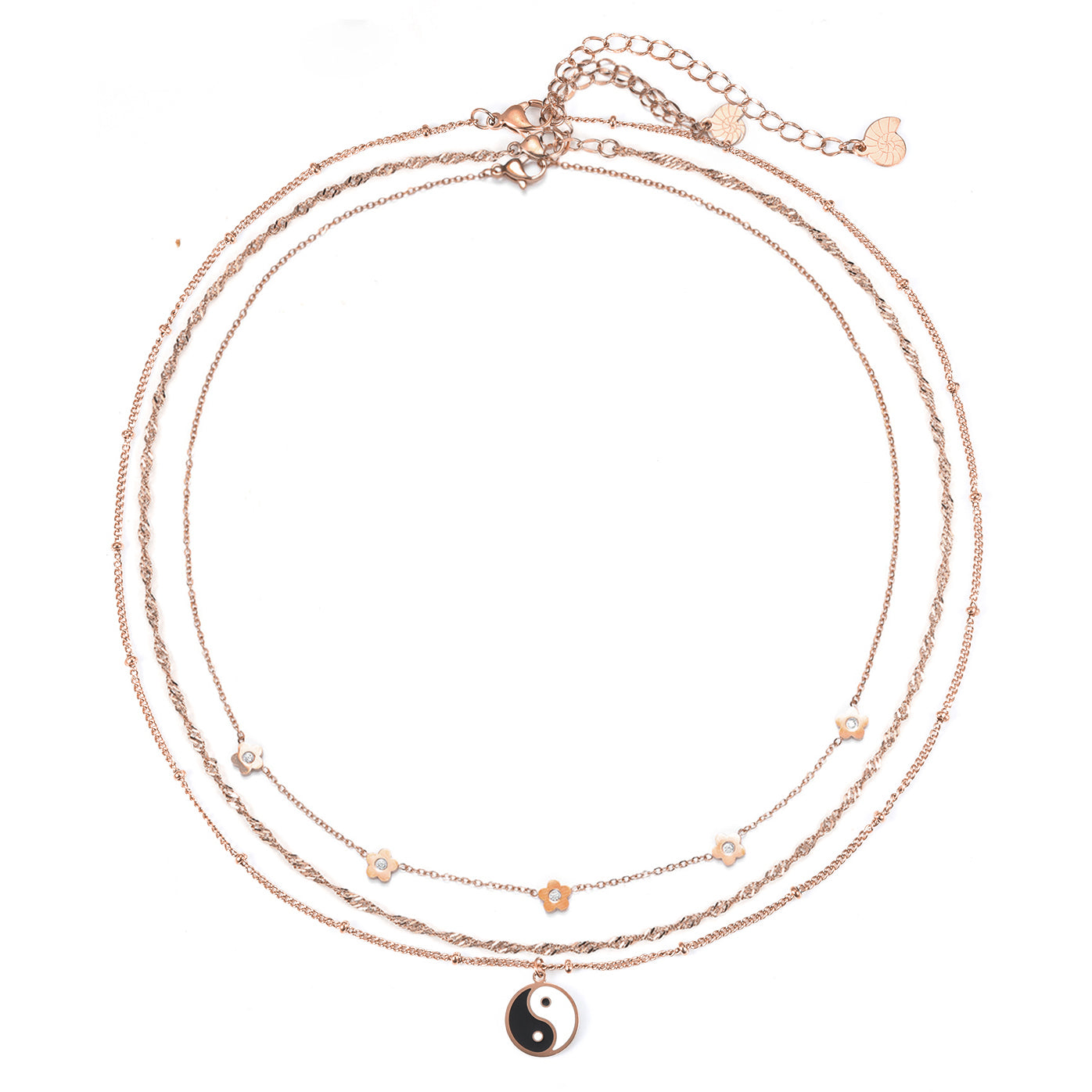 Achtsamkeit Layering Halskette Set
