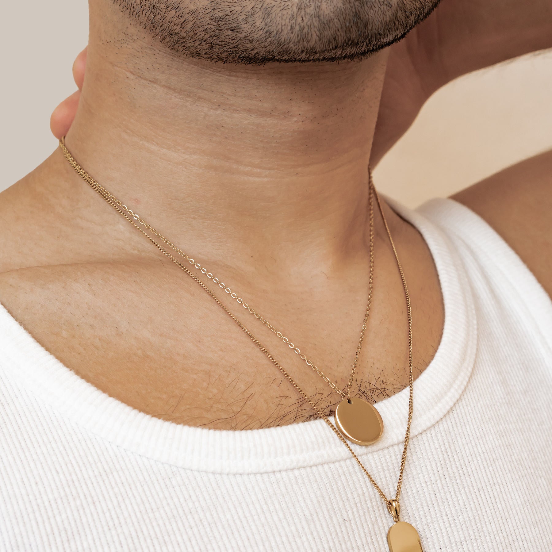 Minimalist Disc Pendant Necklace Waterproof