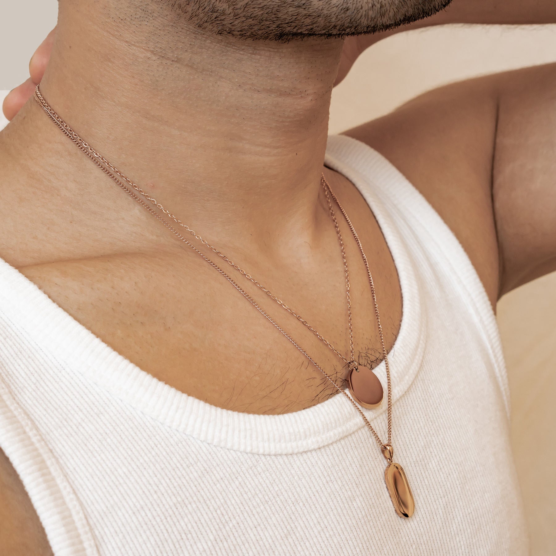 Minimalist Disc Pendant Necklace Waterproof
