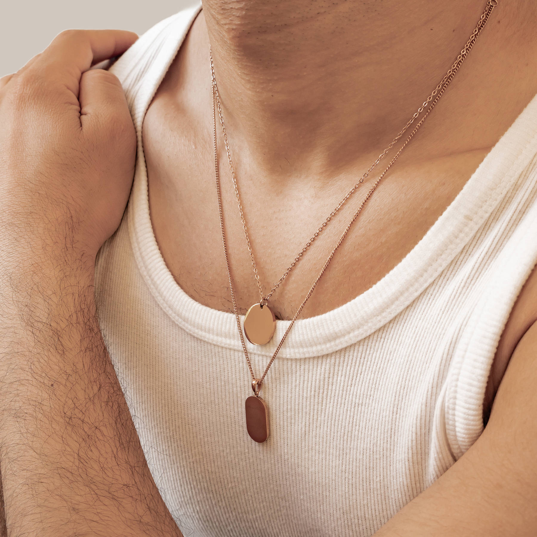 Minimalist Disc Pendant Necklace Waterproof