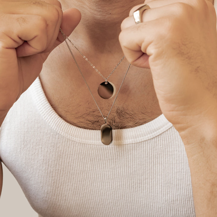 Minimalist Disc Pendant Necklace Waterproof