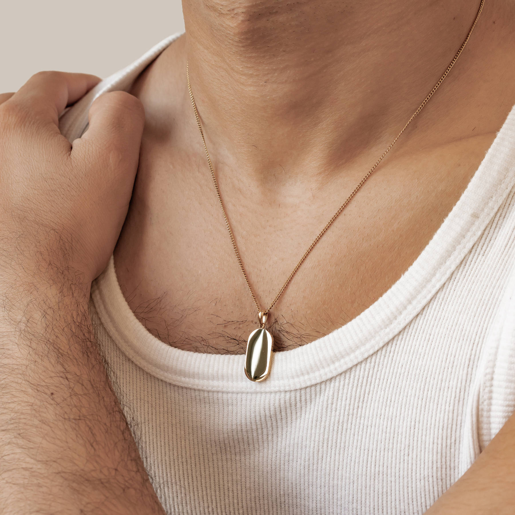 Minimalist Tag Pendant Necklace Waterproof