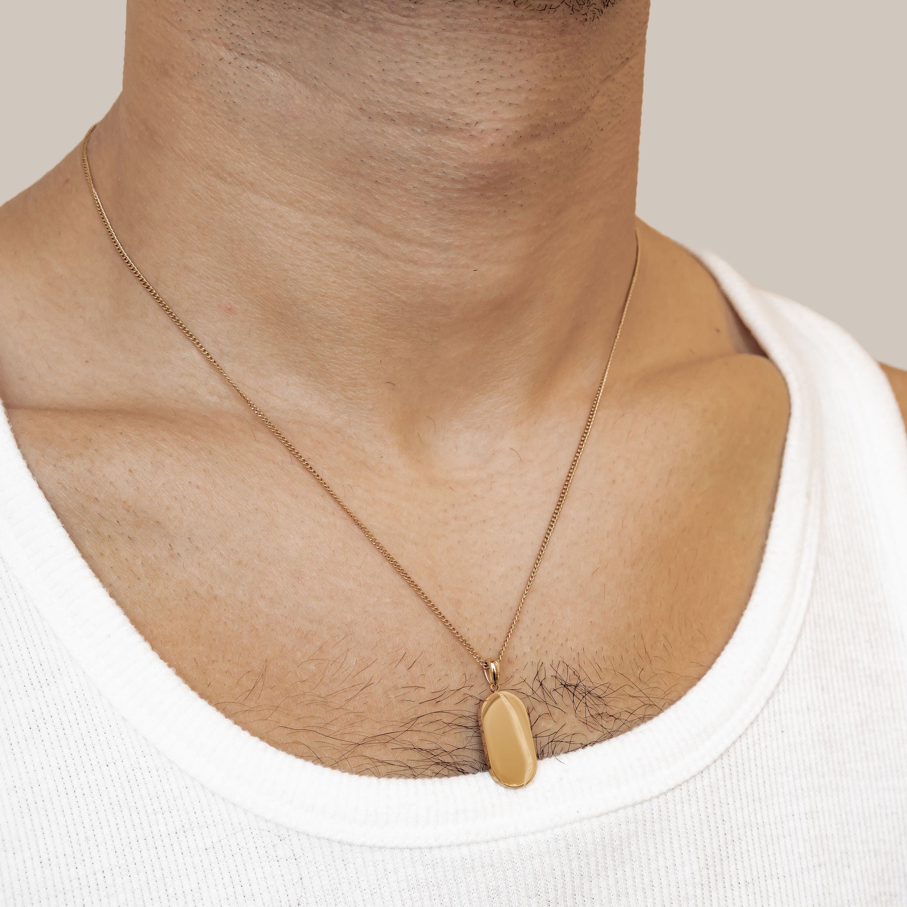 Minimalist Tag Pendant Necklace Waterproof