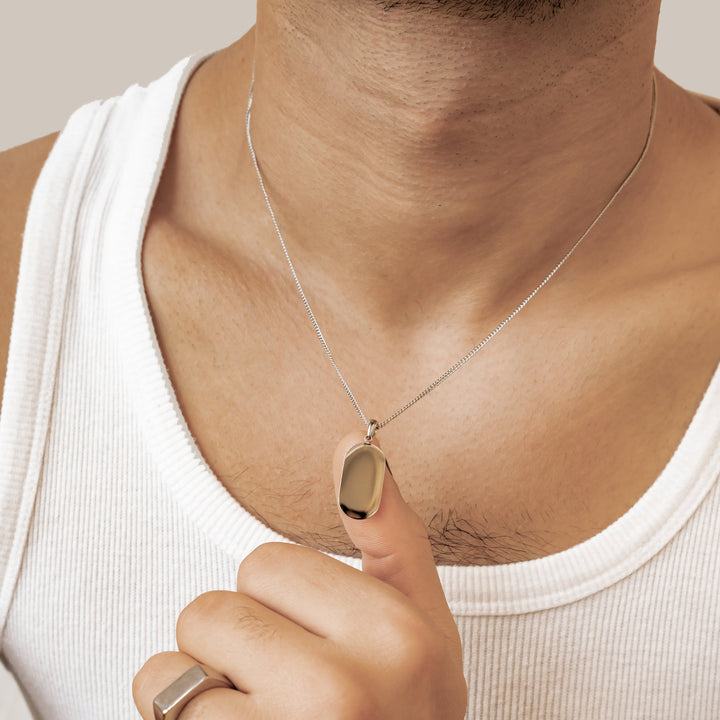 Minimalist Tag Pendant Necklace Waterproof