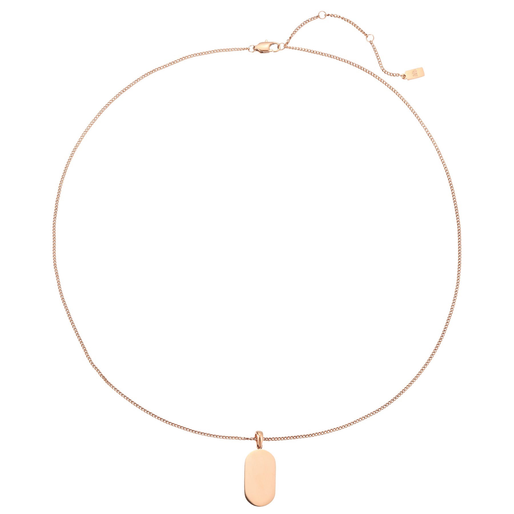 Minimalist Tag Pendant Necklace Waterproof