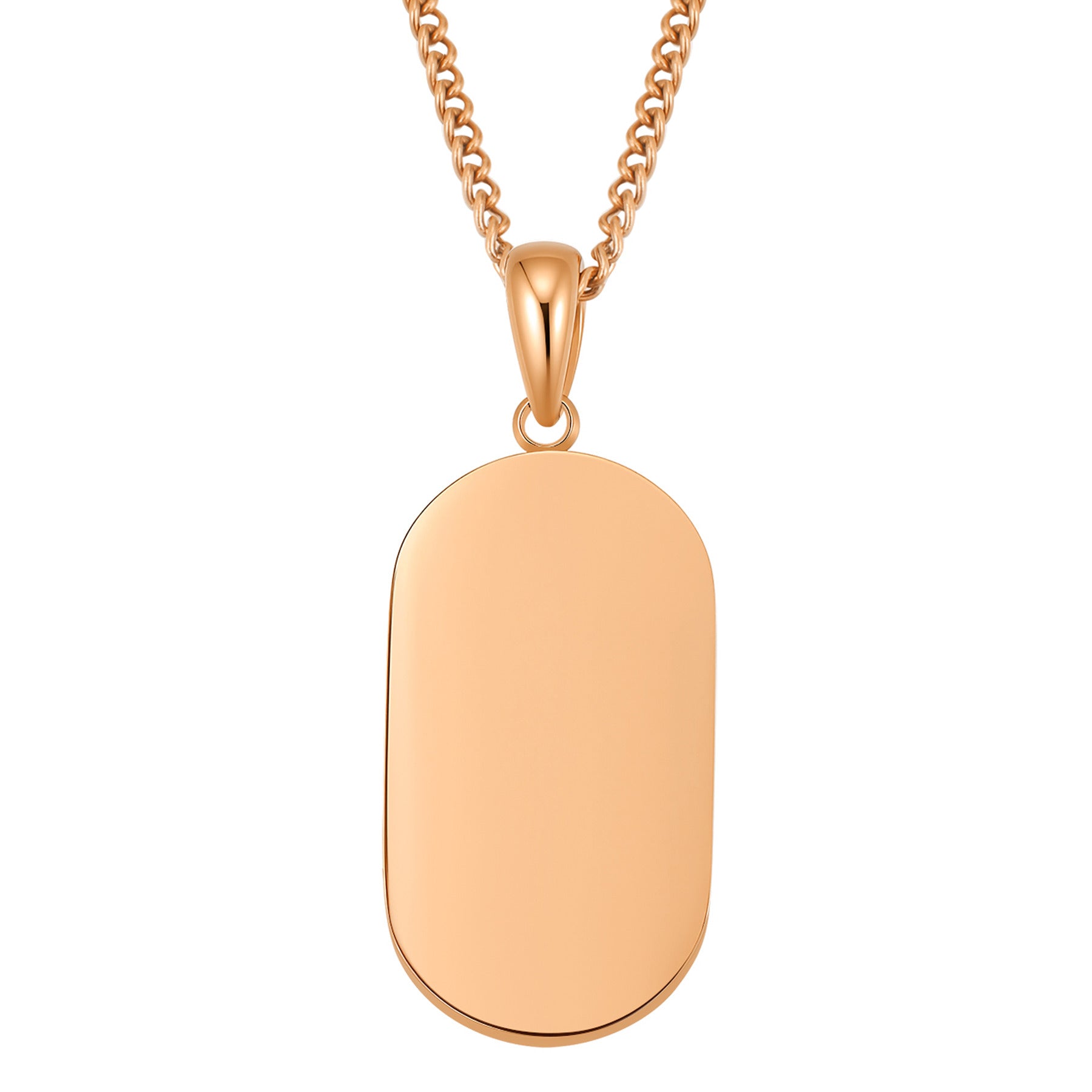 Minimalist Tag Pendant Necklace Waterproof