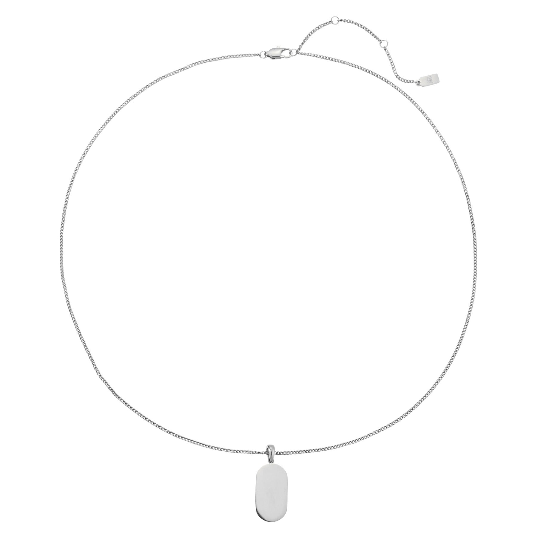 Minimalist Tag Pendant Necklace Waterproof