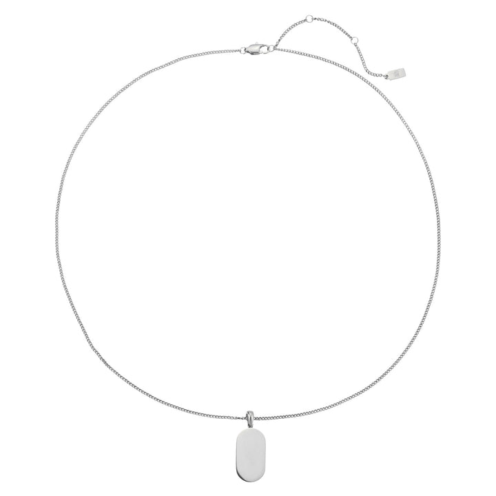 Minimalist Tag Pendant Necklace Waterproof