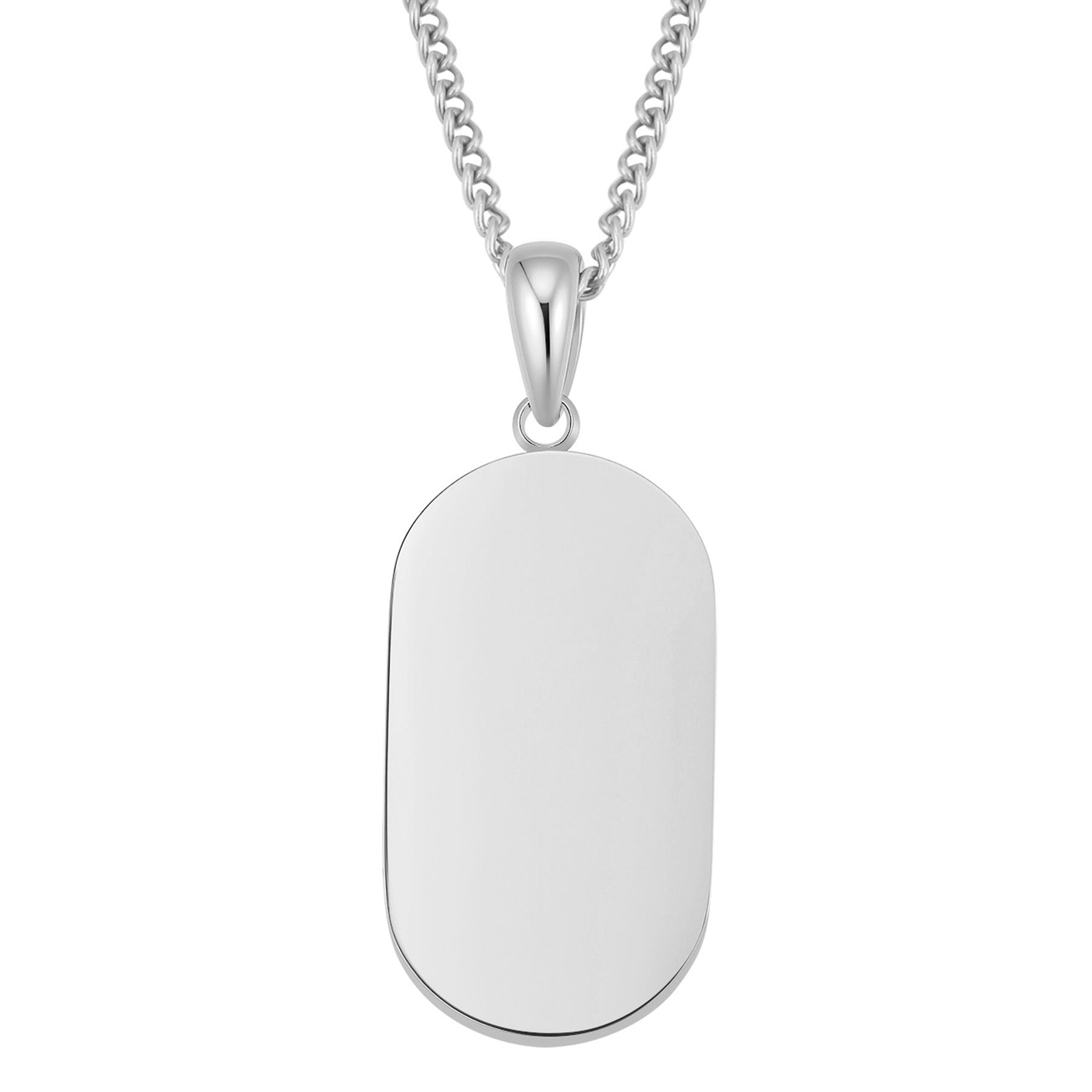 Minimalist Tag Pendant Necklace Waterproof