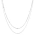 Mixed Cable and Bead Chain Necklace Silver