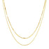 Collier Multi Rangs Chaîne et Perles en Or