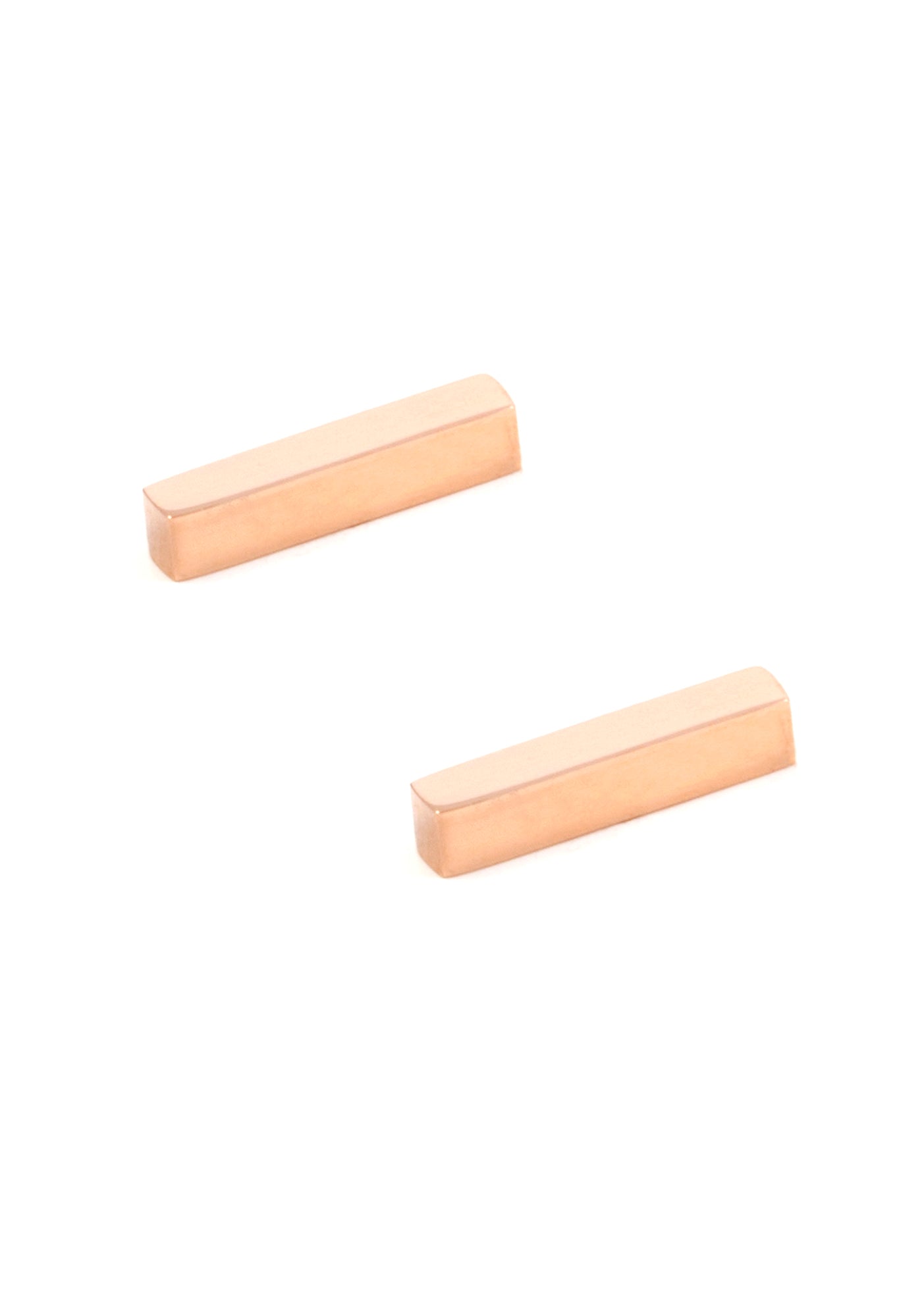 Modische Linie Bar Ohrringe in Roségold