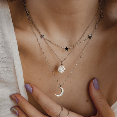Moon Pendant Sterling Silver